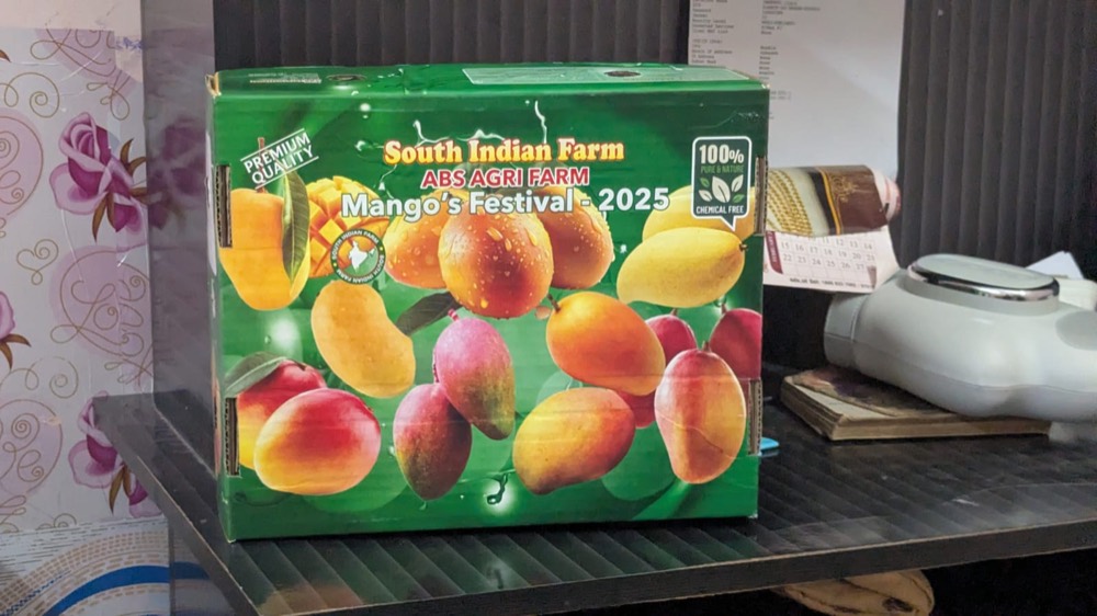 ABS Agri Farm South Indian Farm branded mango export carton